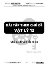 Bài tập theo chủ đề Vật lý 12 - Chủ đề 2 Con lắc lò xo - Trịnh Xuân Đông